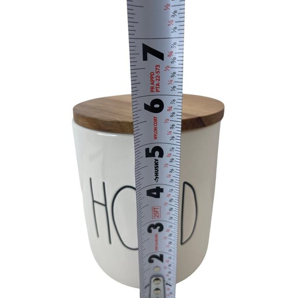 Rae Dunn Artisan Collection Ceramic‎ Canister With Wooden Lid Pre Owned - Picture 7 of 8